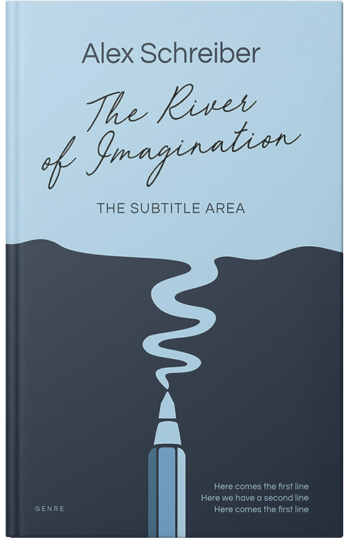 Front view of Premade Mystery & Thriller & Suspense Book Cover - Oxford Blue