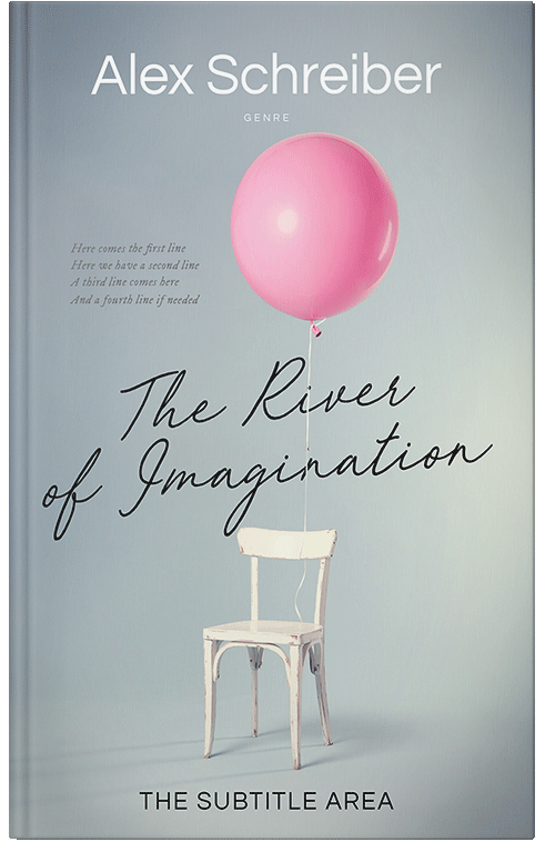 Front view of Premade Poetry Book Cover - Silver Sand