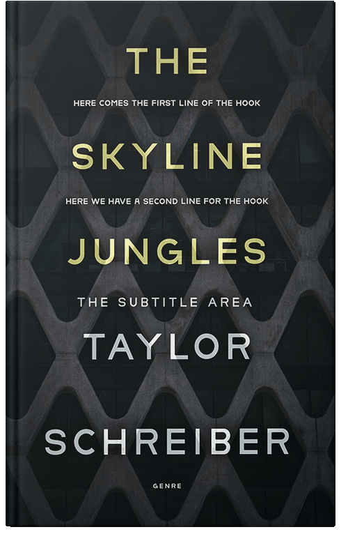 Front view of Premade Abstract Book Cover - Woodsmoke