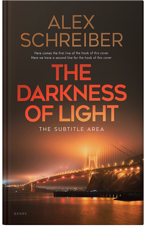 Front view of Premade Mystery & Thriller & Suspense Book Cover - Red Damask