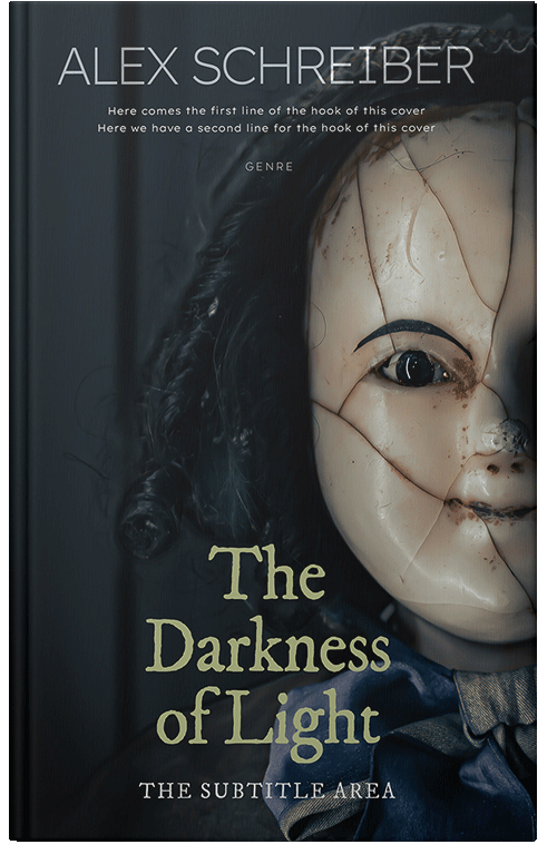 Front view of Premade Mystery & Thriller & Suspense Book Cover - Gray Olive