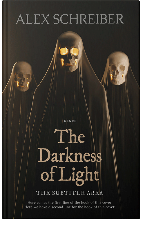 Front view of Premade Horror Book Cover - Oil