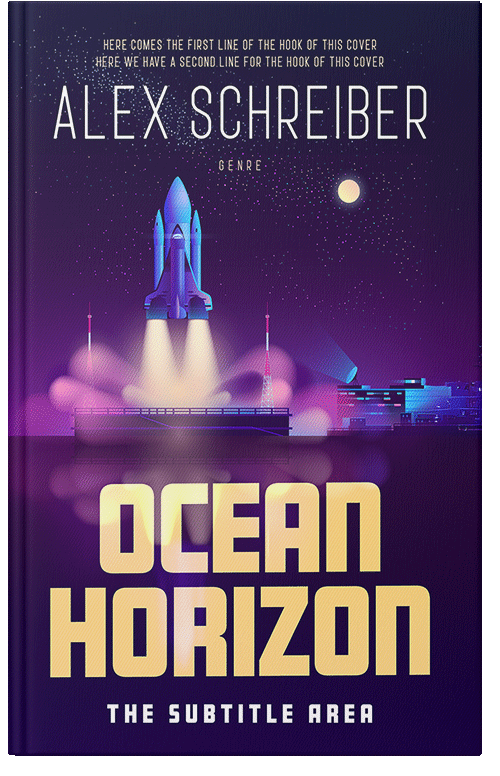 Front view of Premade Science Fiction Book Cover - Violet