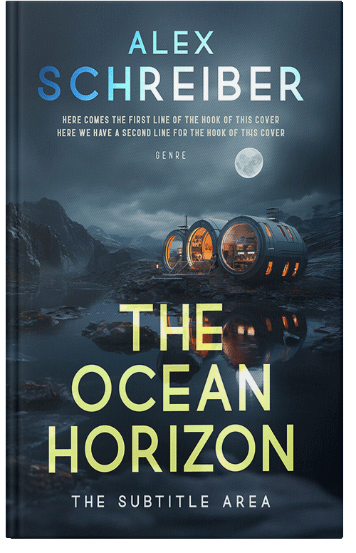 Front view of Premade Science Fiction Book Cover - Te Papa Green