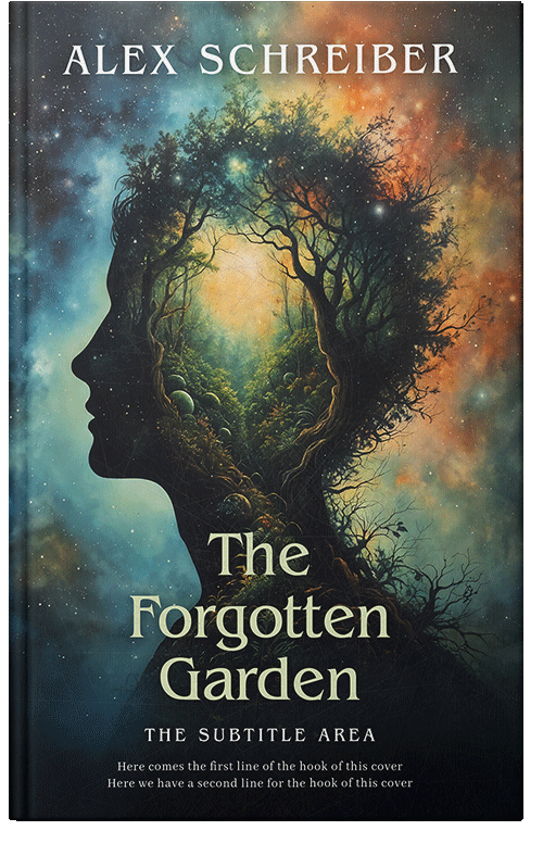 Front view of Premade Fantasy Book Cover - Outer Space