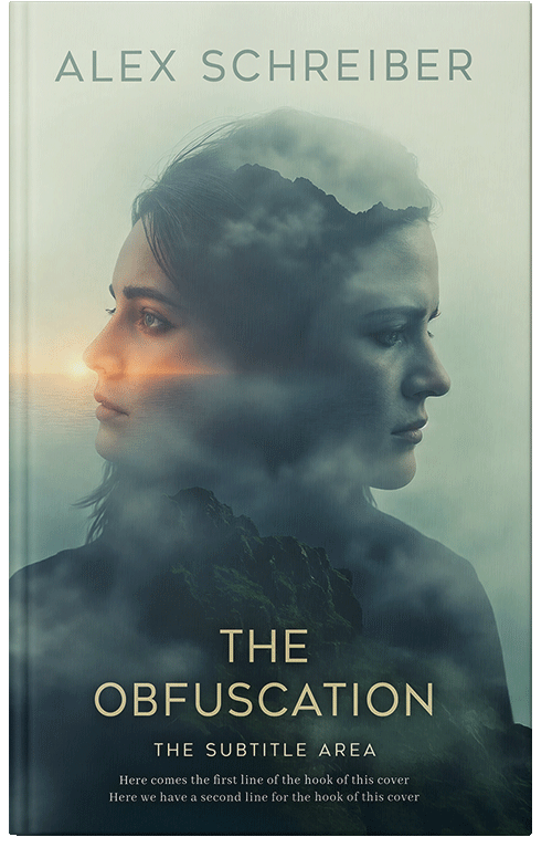 Front view of Premade Mystery & Thriller & Suspense Book Cover - Limed Spruce