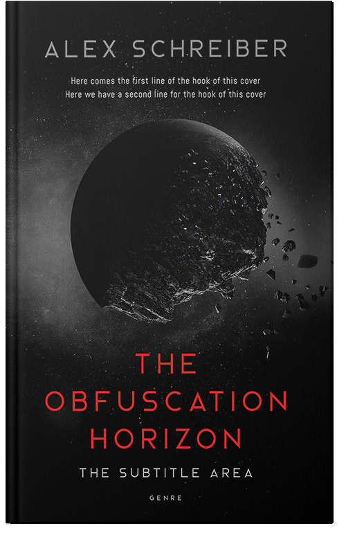 Front view of Premade Apocalyptica Book Cover - Cod Gray