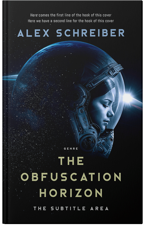 Front view of Premade Science Fiction Book Cover - Ebony