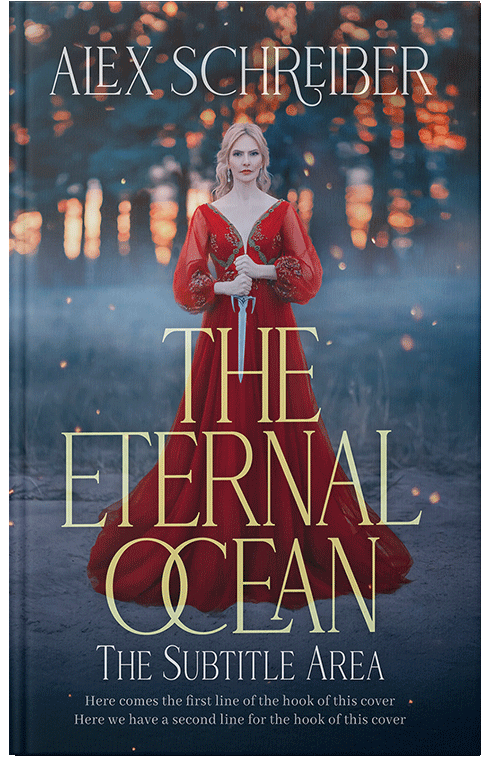 Front view of Premade Fantasy Book Cover - Blackcurrant