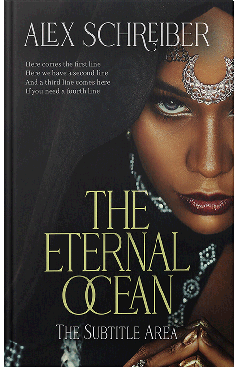 Front view of Premade Fantasy Book Cover - Teak