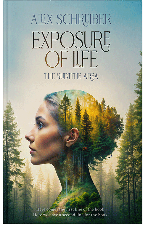 Front view of Premade Poetry Book Cover - Foggy Gray