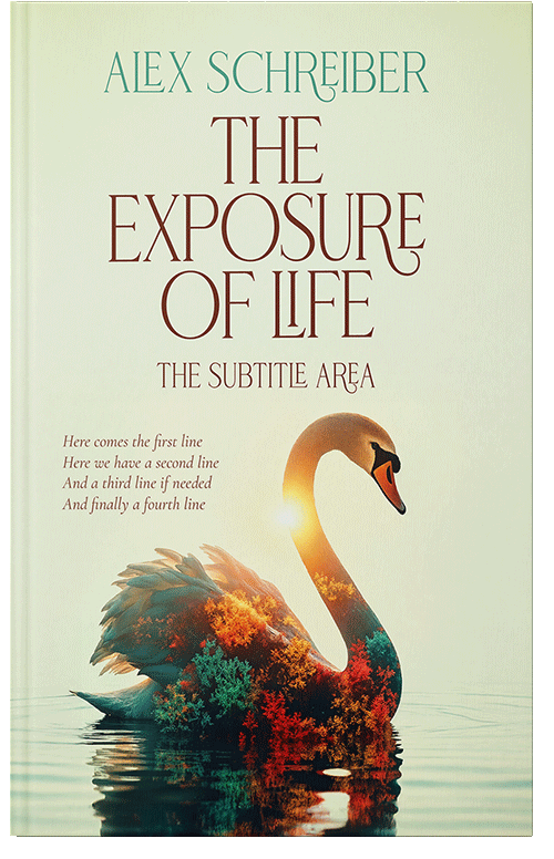 Front view of Premade Nature Book Cover - Chrome White