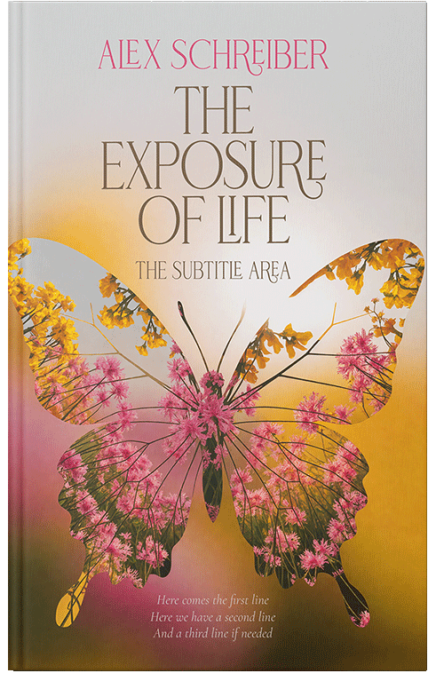 Front view of Premade Abstract Book Cover - Wafer