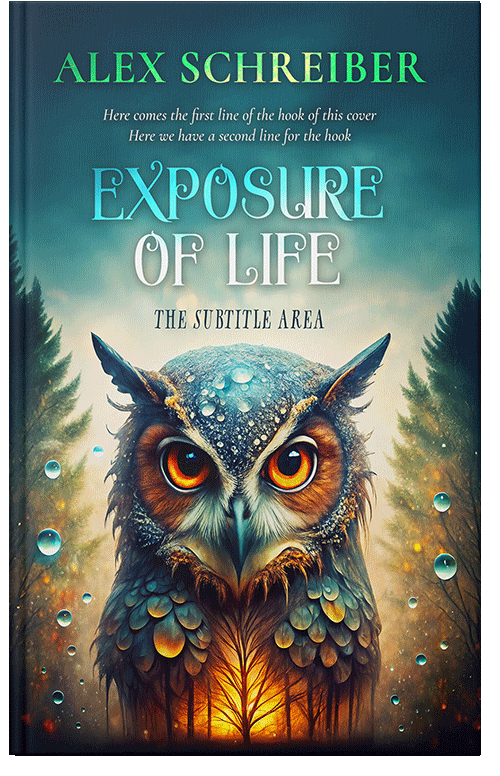 Front view of Premade Fantasy Book Cover - Blue Dianne