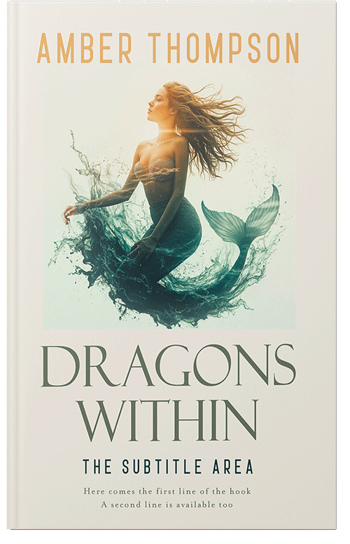 Front view of Premade Fantasy Book Cover - White Rock