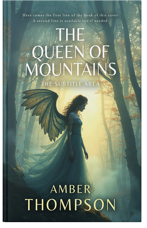 Front view of Premade Fantasy Book Cover - Mineral Green