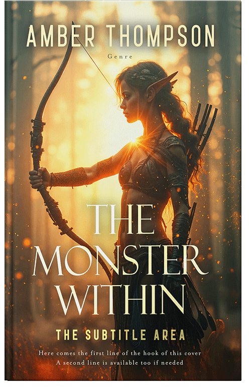 Front view of Premade Fantasy Book Cover - Old Copper