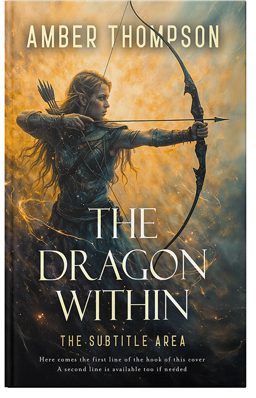 Front view of Premade Fantasy Book Cover - Harvest Gold