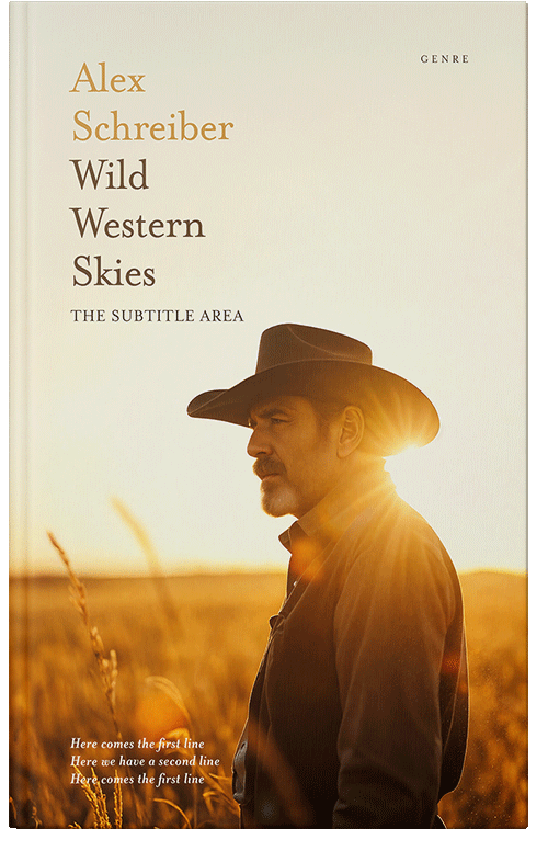 Front view of Parchment #33672 - Premade Western Book Cover