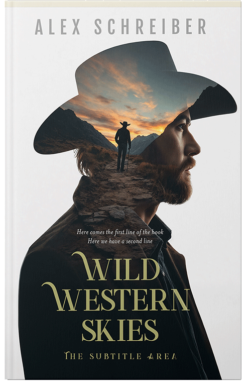 Front view of Premade Action & Adventure Book Cover - Outer Space