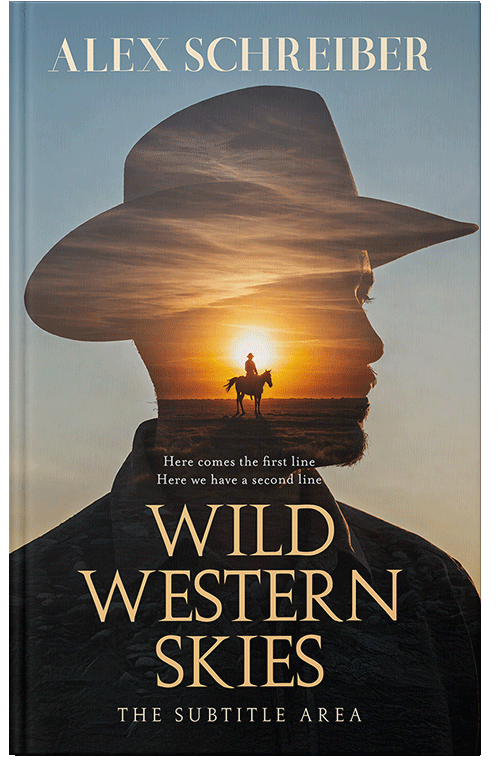 Front view of Premade Action & Adventure Book Cover - Cocoa Brown