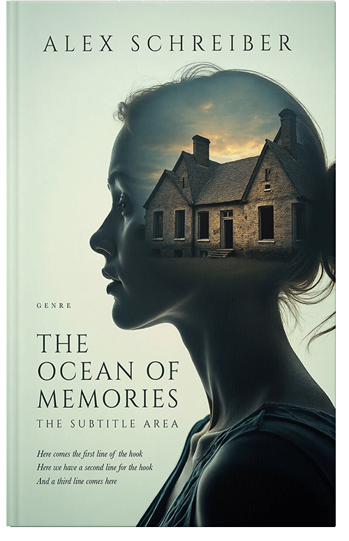 Front view of Premade Horror Book Cover - Periglacial Blue