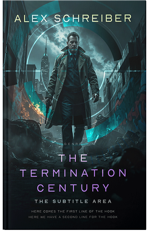 Front view of Premade Action & Adventure Book Cover - Aztec