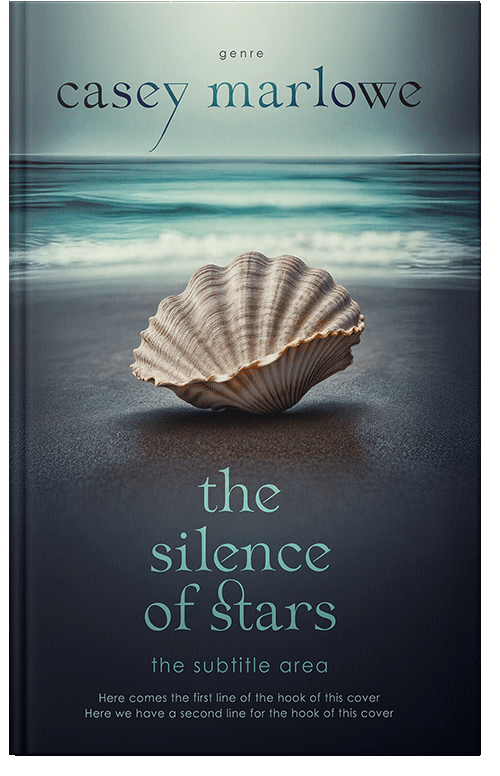 Front view of Premade Poetry Book Cover - Outer Space