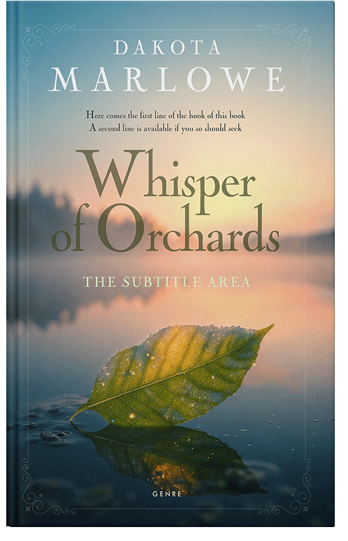 Front view of Premade Poetry Book Cover - Vanilla