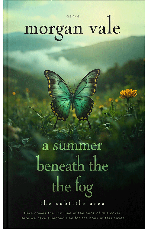 Front view of Premade Nature Book Cover - Tea Green