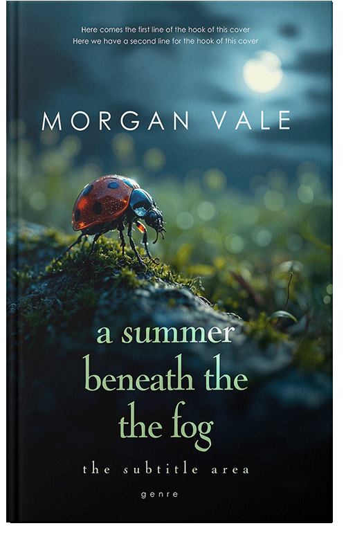 Front view of Premade Nature Book Cover - Black