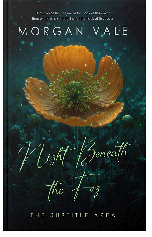 Front view of Premade Poetry Book Cover - Racing Green