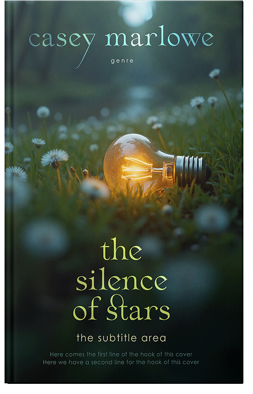 Front view of Premade Surreal Book Cover - Green Kelp