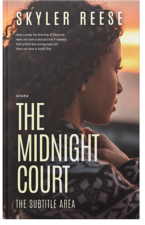 Front view of Premade Literary Fiction Book Cover - Cocoa Brown