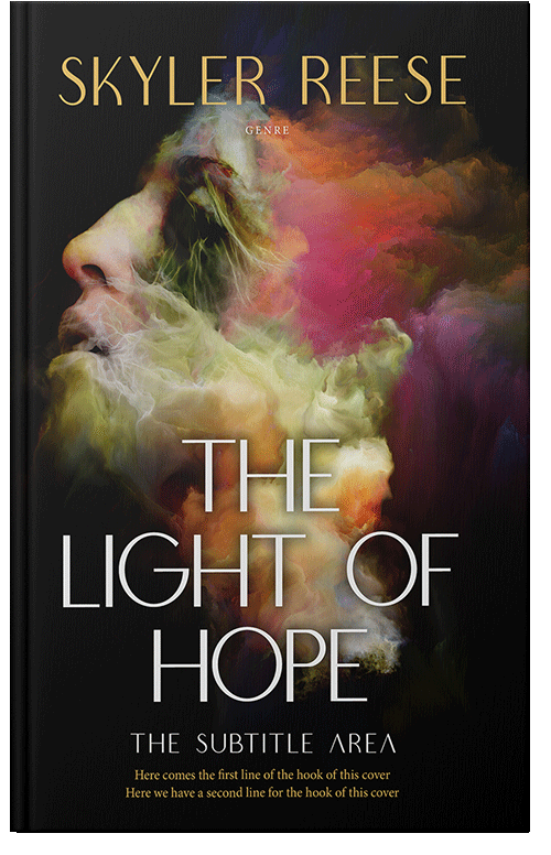 Front view of Premade Religion & Spirituality Book Cover - Teak