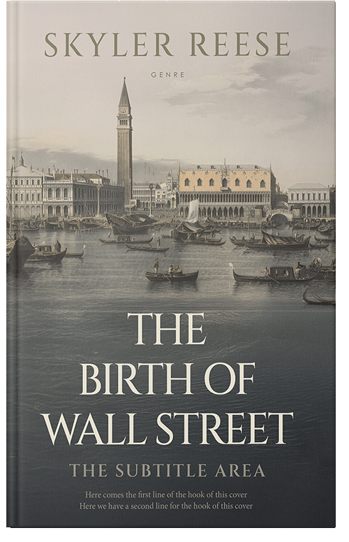 Front view of Premade Historical Book Cover - Fuscous Gray