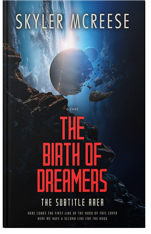 Front view of Premade Science Fiction Book Cover - My Pink