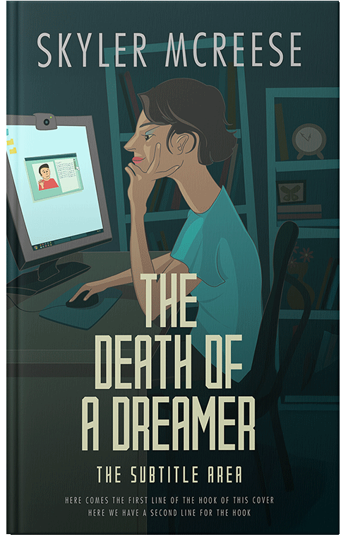 Front view of Premade Mystery & Thriller & Suspense Book Cover - Timber Green