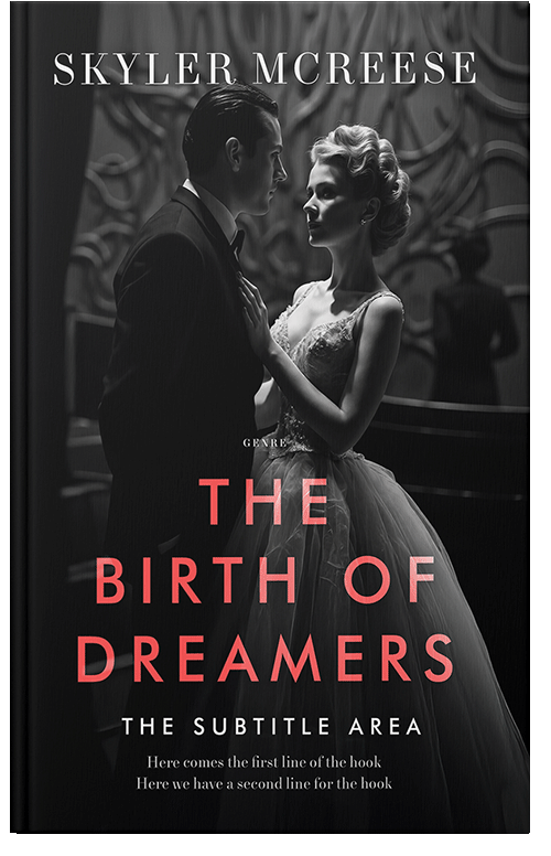 Front view of Premade Romance Book Cover - Cod Gray