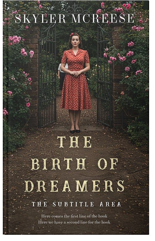 Front view of Premade Historical Book Cover - Birch