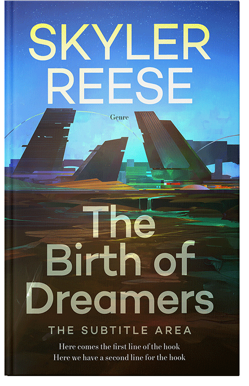 Front view of Premade Science Fiction Book Cover - Oil