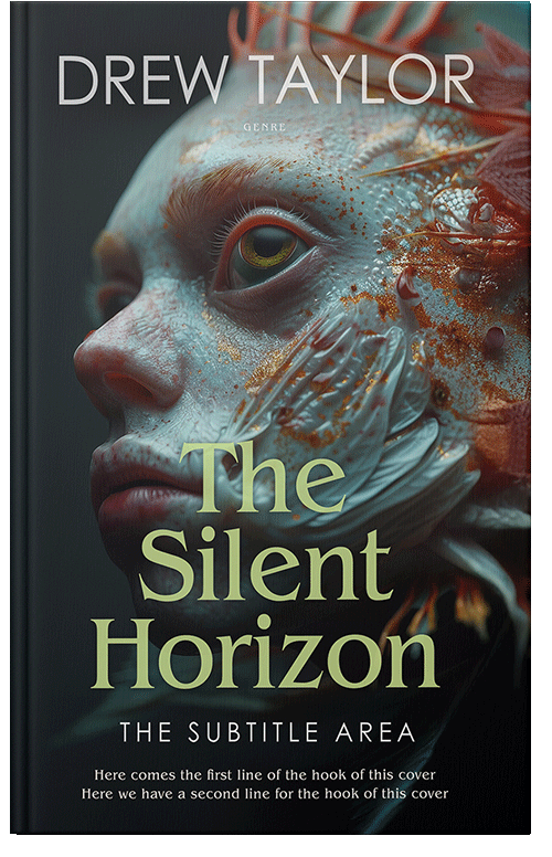 Front view of Premade Fantasy Book Cover - Shark