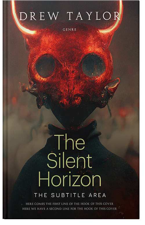 Front view of Premade Horror Book Cover - Oil