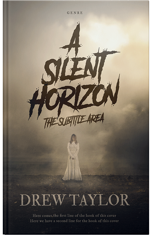 Front view of Premade Mystery & Thriller & Suspense Book Cover - Heathered Gray