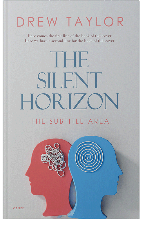 Front view of Premade Self-Improvement & Self-Help Book Cover - Silver