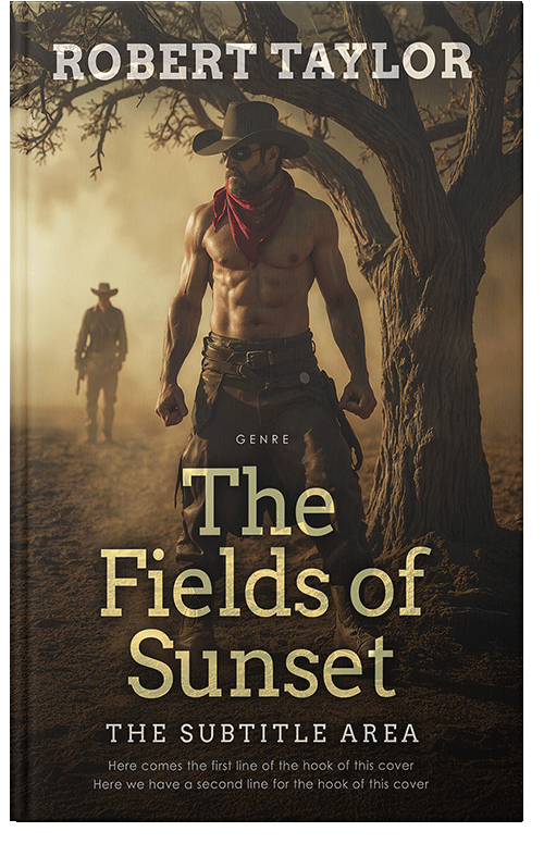 Front view of Premade Western Book Cover - Sorrell Brown