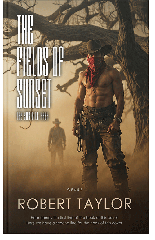 Front view of Premade Action & Adventure Book Cover - Black Marlin