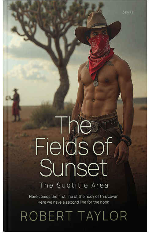 Front view of Premade Western Book Cover - Eternity