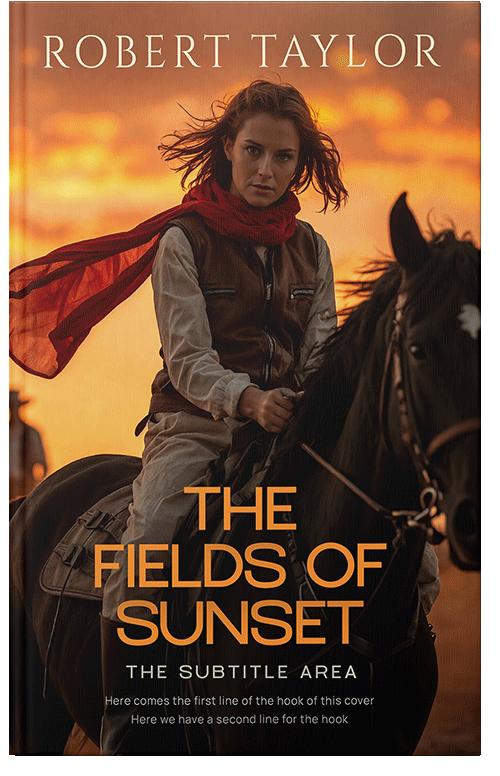 Front view of Premade Western Book Cover - Jaffa