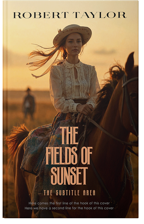 Front view of Premade Western Book Cover - Tacao